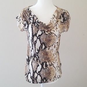 Adrienne Vittadini  Animal Print Blouse